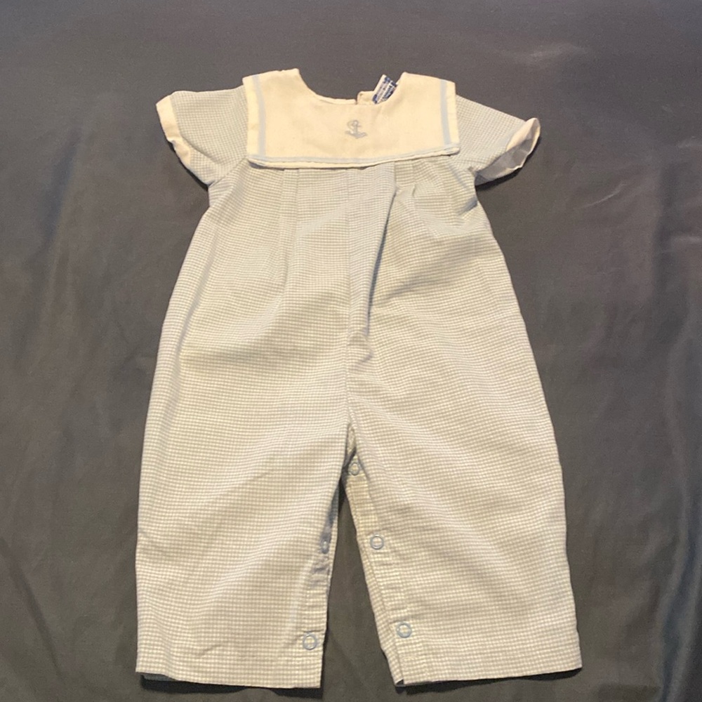 Vintage Carters Dynasty TV Show Blue Gingham Romper
